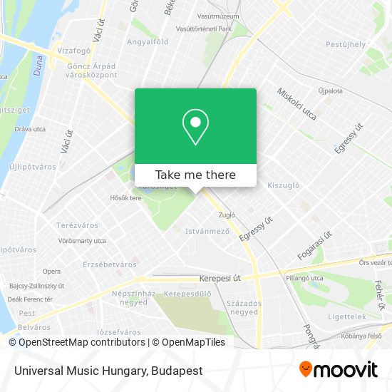 Universal Music Hungary map