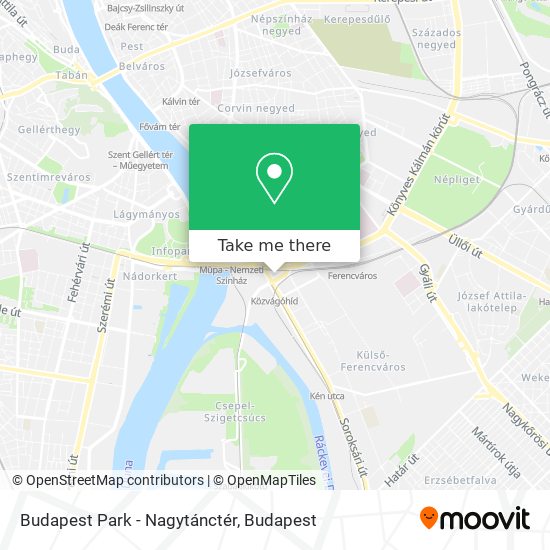 Budapest Park - Nagytánctér map