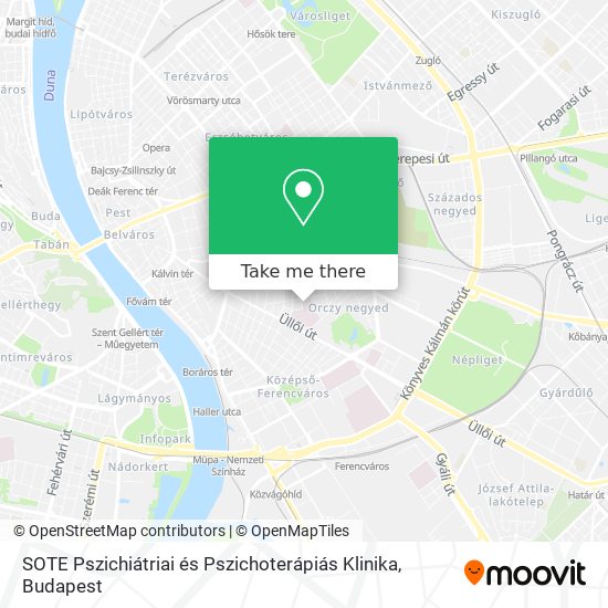 SOTE Pszichiátriai és Pszichoterápiás Klinika map