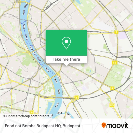 Food not Bombs Budapest HQ map
