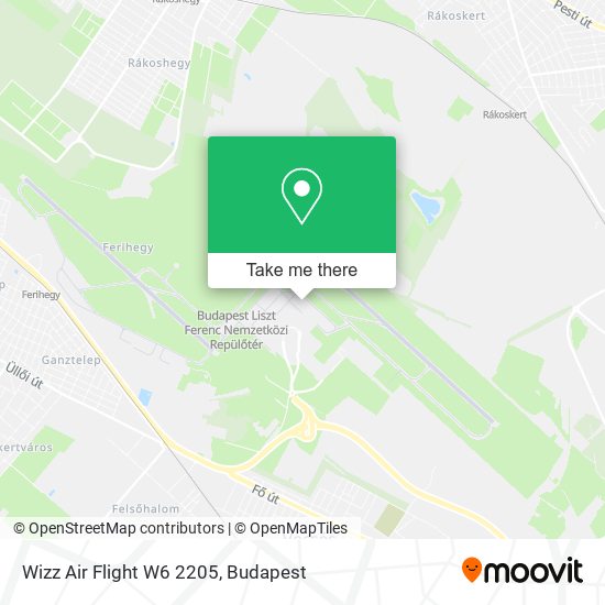 Wizz Air Flight W6 2205 map