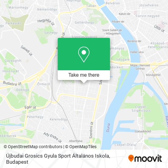 Újbudai Grosics Gyula Sport Általános Iskola map