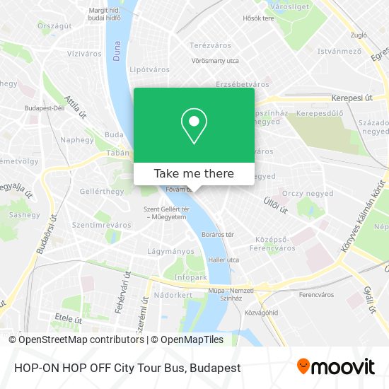 HOP-ON HOP OFF City Tour Bus map