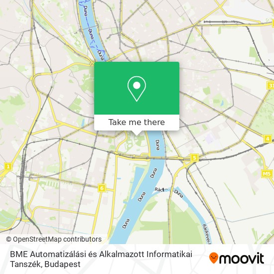BME Automatizálási és Alkalmazott Informatikai Tanszék map