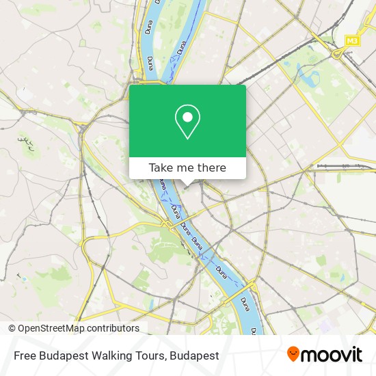 Free Budapest Walking Tours map