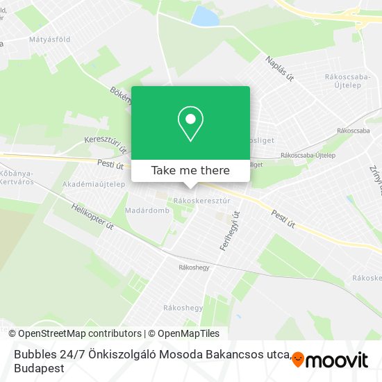 Bubbles 24 / 7 Önkiszolgáló Mosoda Bakancsos utca map