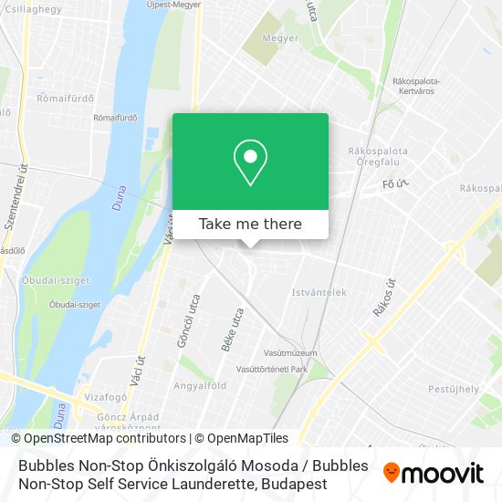 Bubbles Non-Stop Önkiszolgáló Mosoda / Bubbles Non-Stop Self Service Launderette map