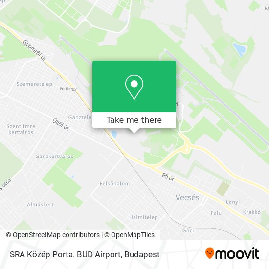 SRA Közép Porta. BUD Airport map