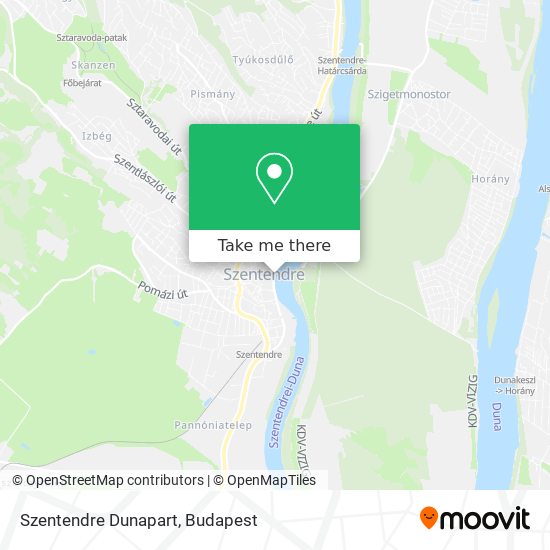 Szentendre Dunapart map