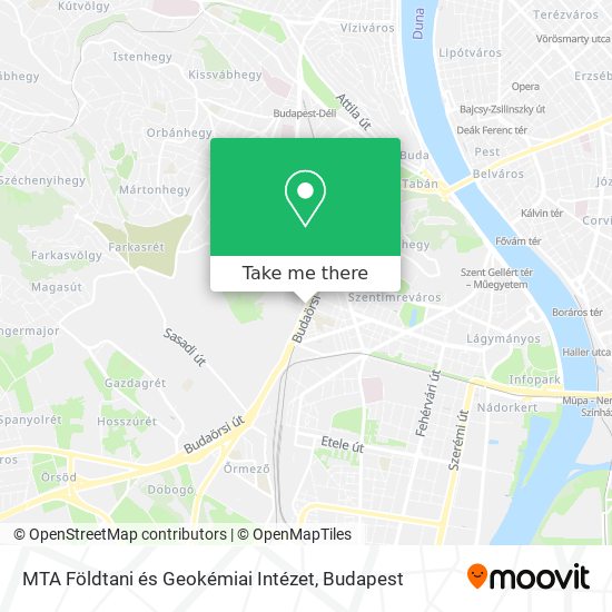 MTA Földtani és Geokémiai Intézet map