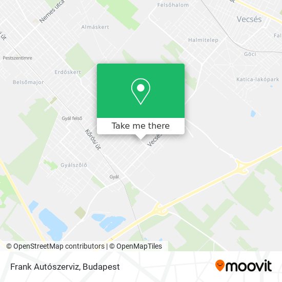 Frank Autószerviz map