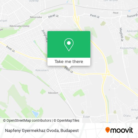 Napfeny Gyermekhaz Ovoda map