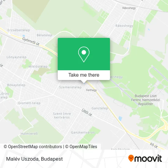 Malév Uszoda map
