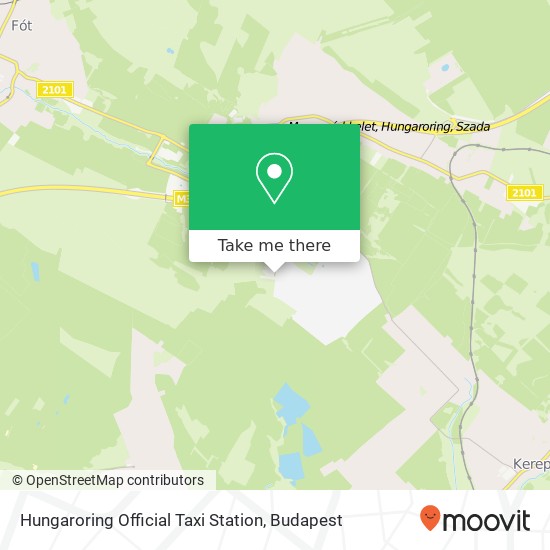 Hungaroring Official Taxi Station map