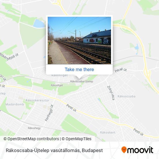 Rákoscsaba-Újtelep vasútállomás map