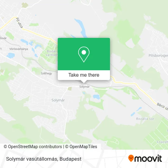 Solymár vasútállomás map