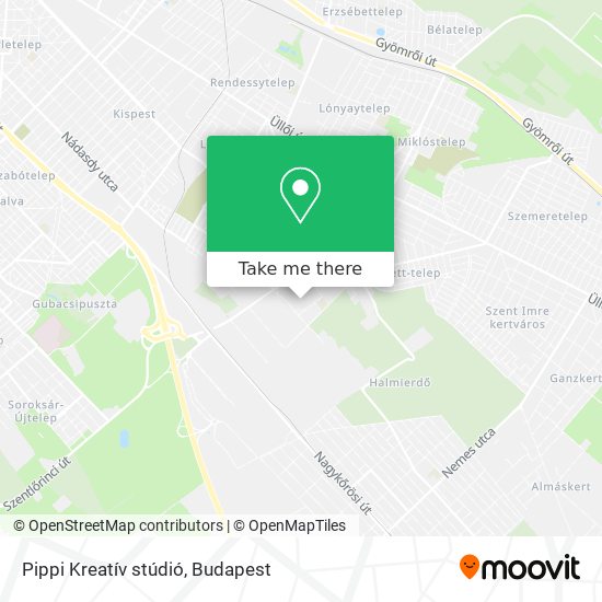 Pippi Kreatív stúdió map