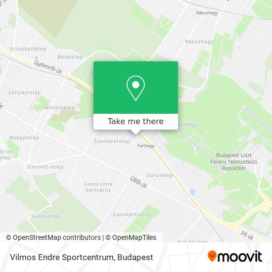 Vilmos Endre Sportcentrum map