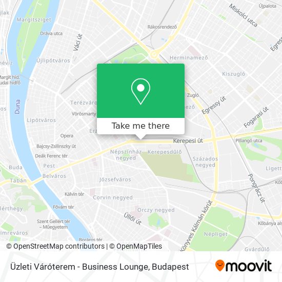 Üzleti Váróterem - Business Lounge map