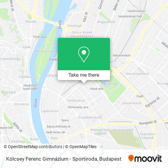 Kölcsey Ferenc Gimnázium - Sportiroda map