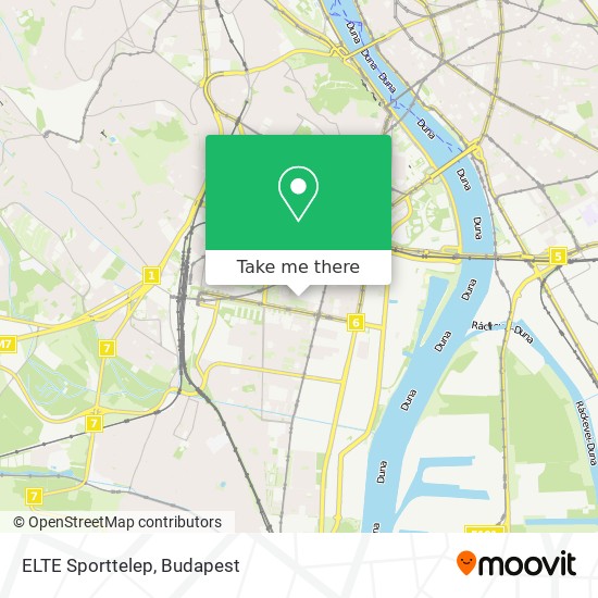 ELTE Sporttelep map
