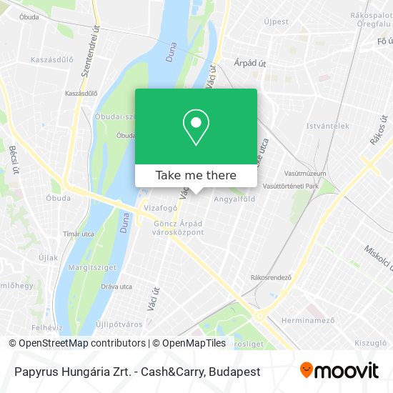 Papyrus Hungária Zrt. - Cash&Carry map