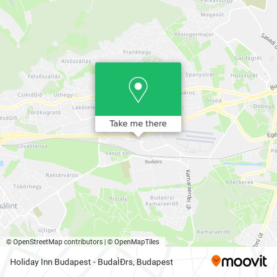 Holiday Inn Budapest - BudaÌÐrs map