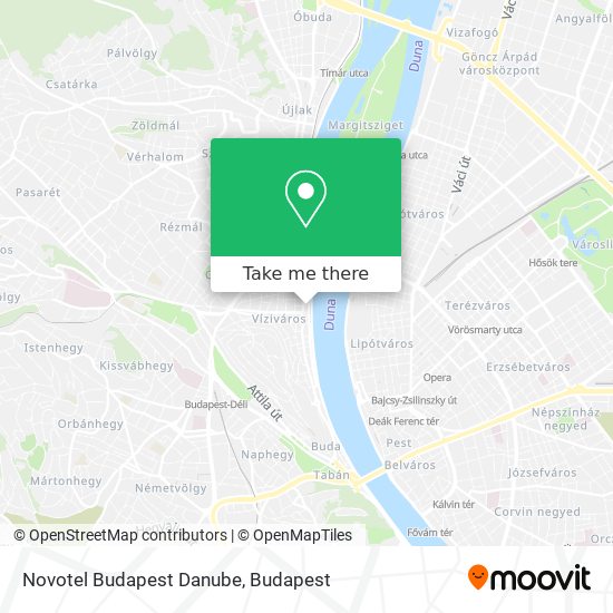 Novotel Budapest Danube map