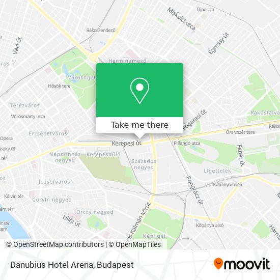 Danubius Hotel Arena map