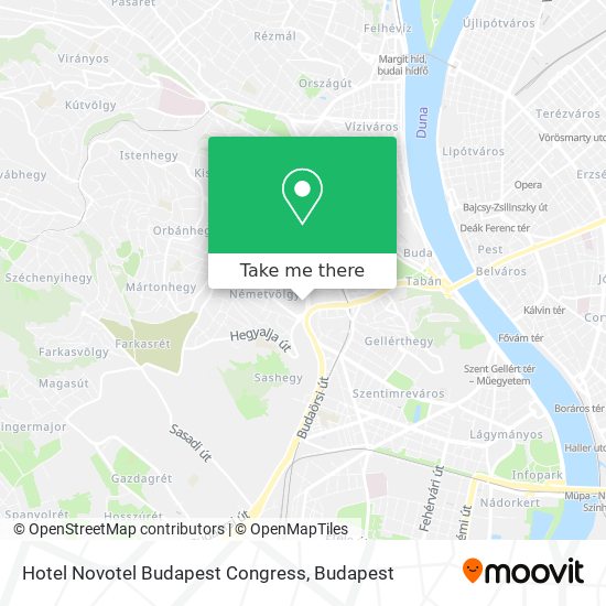 Hotel Novotel Budapest Congress map