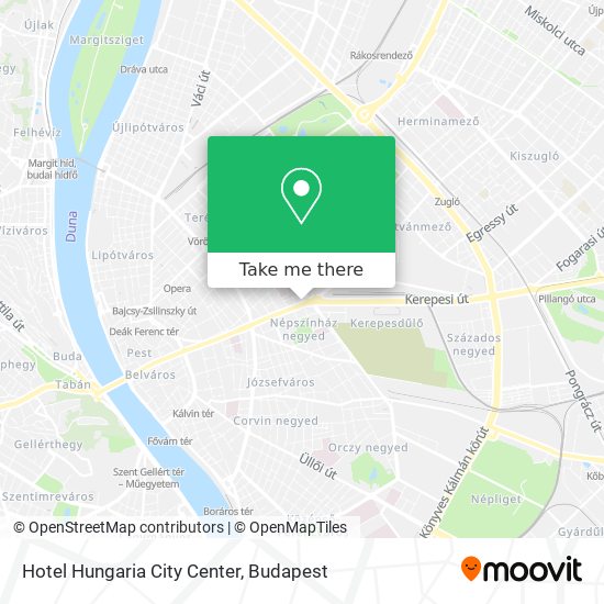Hotel Hungaria City Center map
