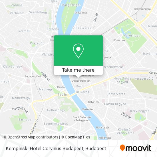 Kempinski Hotel Corvinus Budapest map