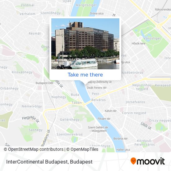 InterContinental Budapest map