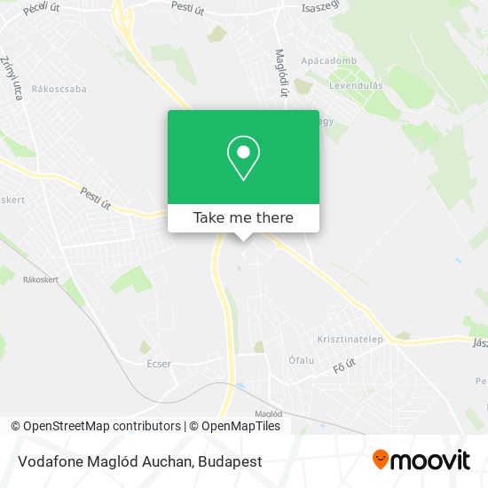 Vodafone Maglód Auchan map