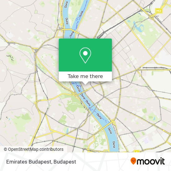 Emirates Budapest map