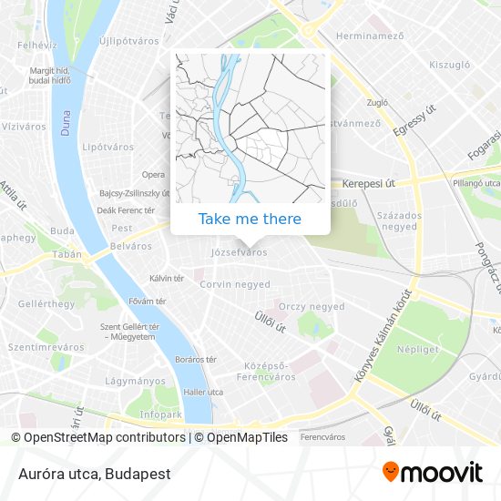 Auróra utca map