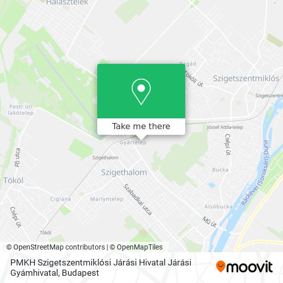 PMKH Szigetszentmiklósi Járási Hivatal Járási Gyámhivatal map