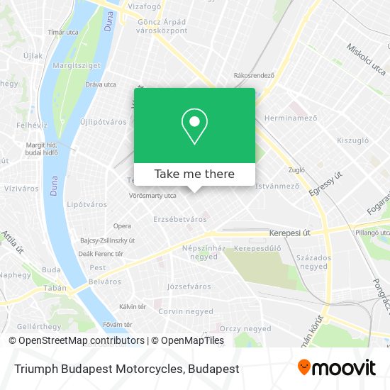 Triumph Budapest Motorcycles map