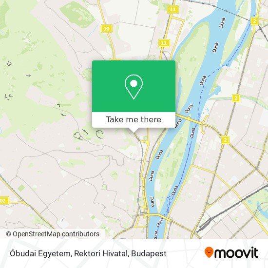 Óbudai Egyetem, Rektori Hivatal map