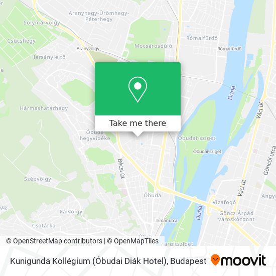 Kunigunda Kollégium (Óbudai Diák Hotel) map