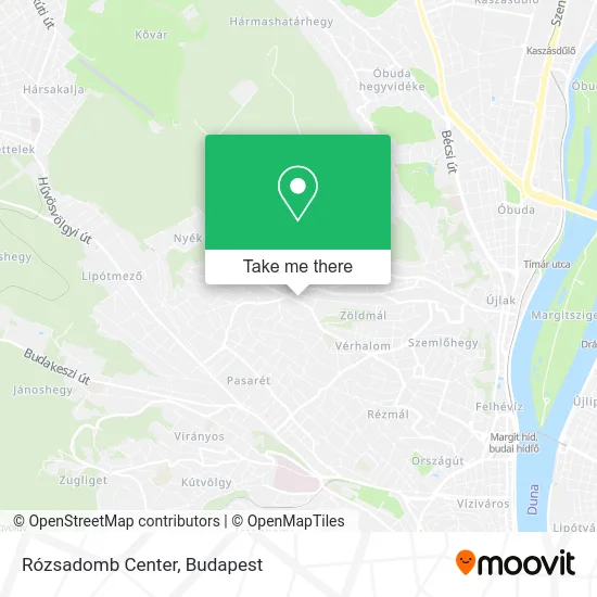 Rózsadomb Center map