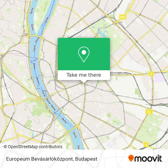 Europeum Bevásárlóközpont map