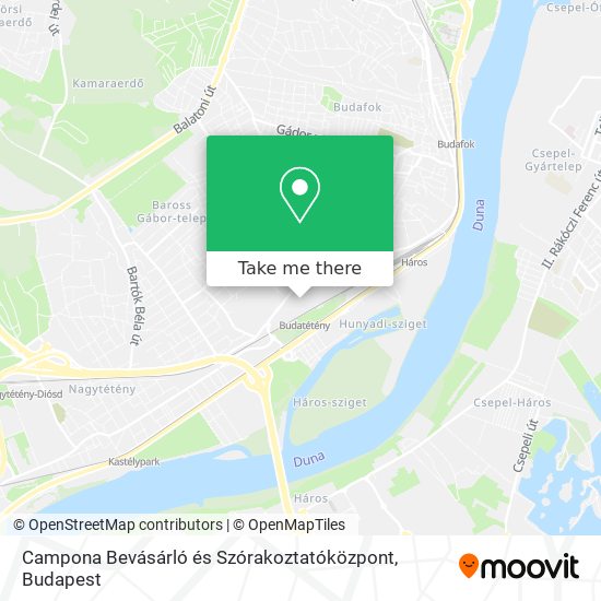 Campona Bevásárló és Szórakoztatóközpont map