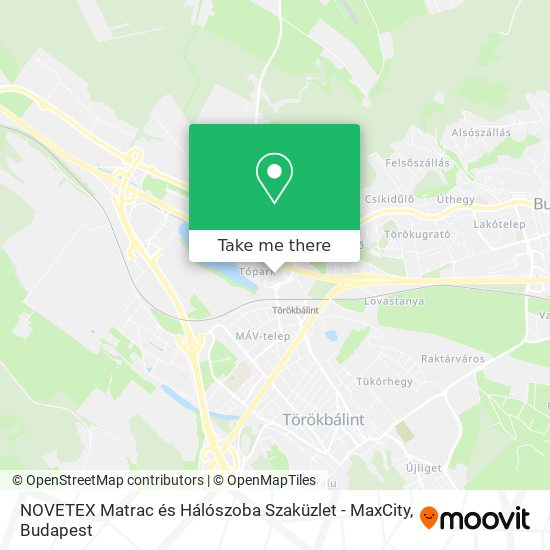 NOVETEX Matrac és Hálószoba Szaküzlet - MaxCity map