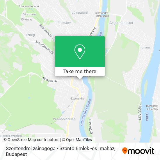 Szentendrei zsinagóga - Szántó Emlék -és Imaház map