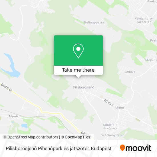 Pilisborosjenő Pihenőpark és játszótér map
