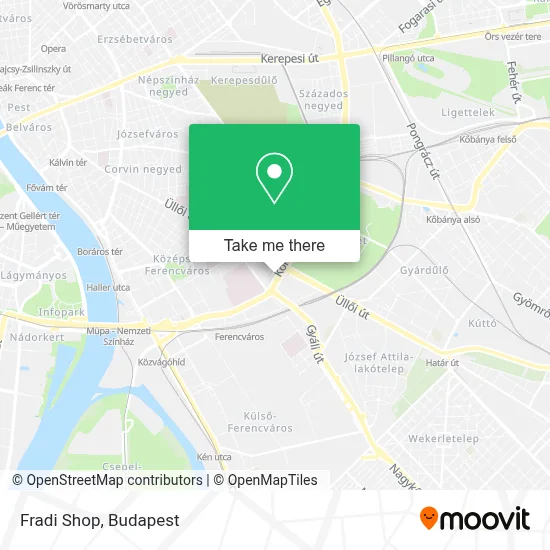 Fradi Shop map