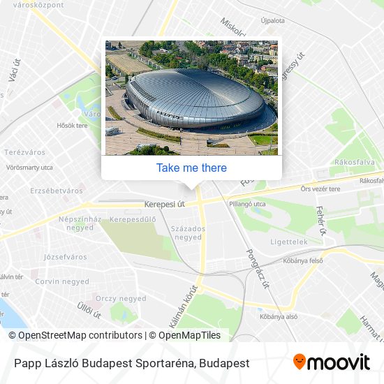 Papp László Budapest Sportaréna map