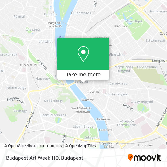 Budapest Art Week HQ map