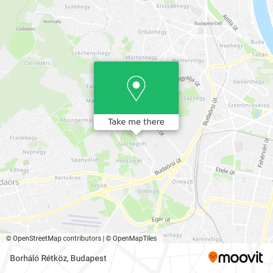 Borháló Rétköz map